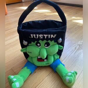 Like NEW personalized Frankenstein trick or treat bag